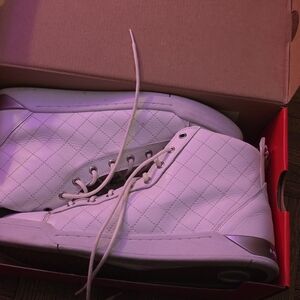 Diesel White Quilted High-Top Sneakers